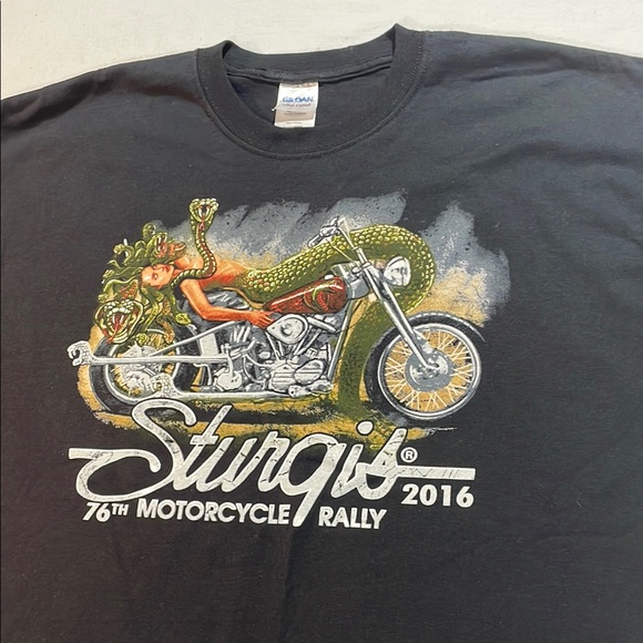 NWOT, Vintage Harley Davidson Sturgis 2016, 76th Motorcycle Rally Black Tee - Picture 1 of 16